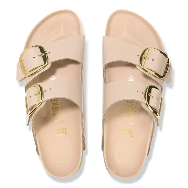 Arizona Big Buckle Natural Leather Patent High Shine New Beige - Image 5