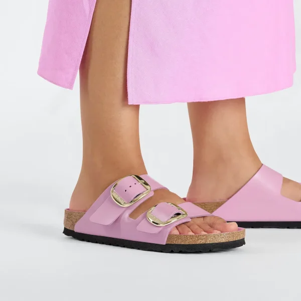 Arizona Big Buckle Natural Leather Patent High Shine Fondant Pink - Image 3