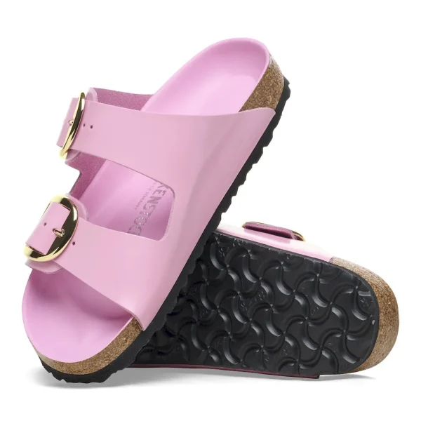Arizona Big Buckle Natural Leather Patent High Shine Fondant Pink - Image 4