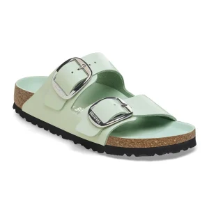 Arizona Big Buckle Natural Leather Patent High Shine Surf Green