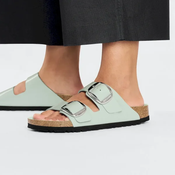 Arizona Big Buckle Natural Leather Patent High Shine Surf Green - Image 3