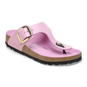 Gizeh Big Buckle Natural Leather Patent High Shine Fondant Pink