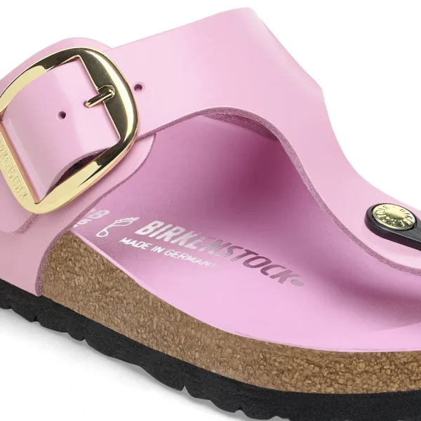 Gizeh Big Buckle Natural Leather Patent High Shine Fondant Pink - Image 8