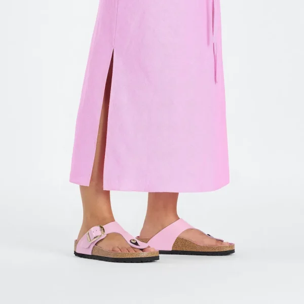 Gizeh Big Buckle Natural Leather Patent High Shine Fondant Pink - Image 2