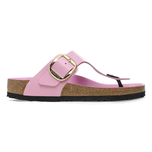Gizeh Big Buckle Natural Leather Patent High Shine Fondant Pink - Image 7