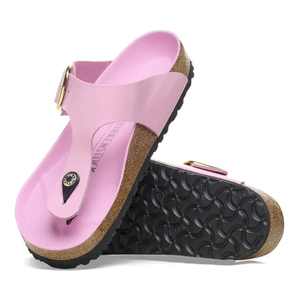 Gizeh Big Buckle Natural Leather Patent High Shine Fondant Pink - Image 4