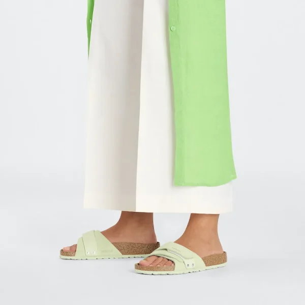 Oita Suede Leather Faded Lime - Image 2