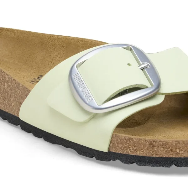 Madrid Big Buckle Nubuck Leather Faded Lime - Image 8