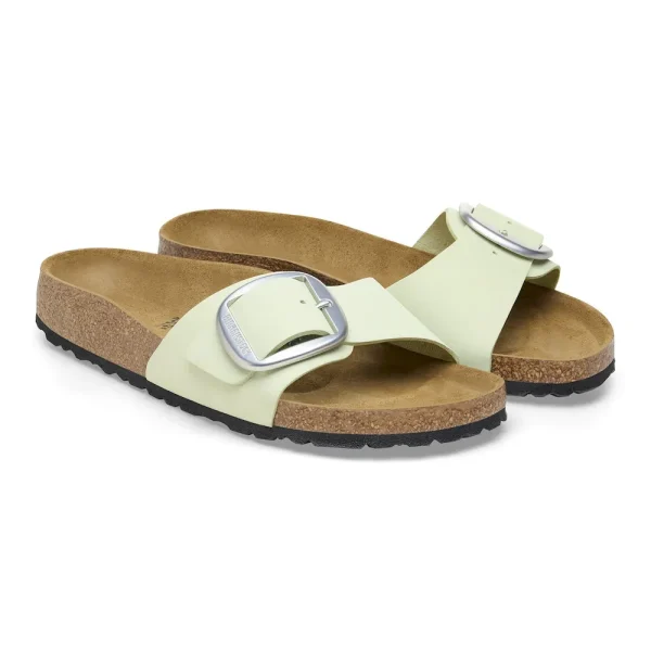 Madrid Big Buckle Nubuck Leather Faded Lime - Image 6