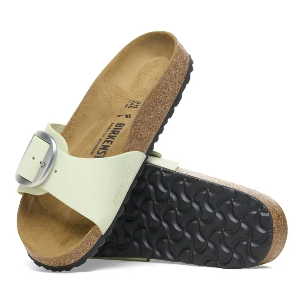 Madrid Big Buckle Nubuck Leather Faded Lime - Image 4