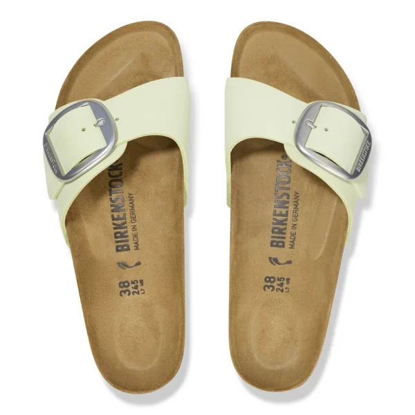 Madrid Big Buckle Nubuck Leather Faded Lime - Image 5