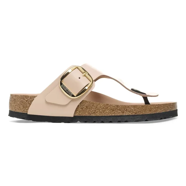 Gizeh Big Buckle Natural Leather Patent High Shine New Beige - Image 7