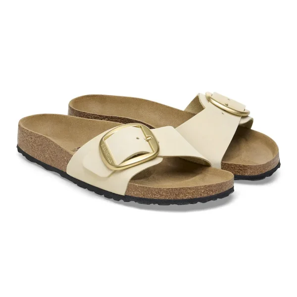 Madrid Big Buckle Nubuck Leather Ecru - Image 6
