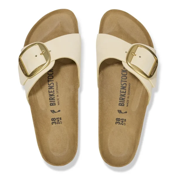 Madrid Big Buckle Nubuck Leather Ecru - Image 5