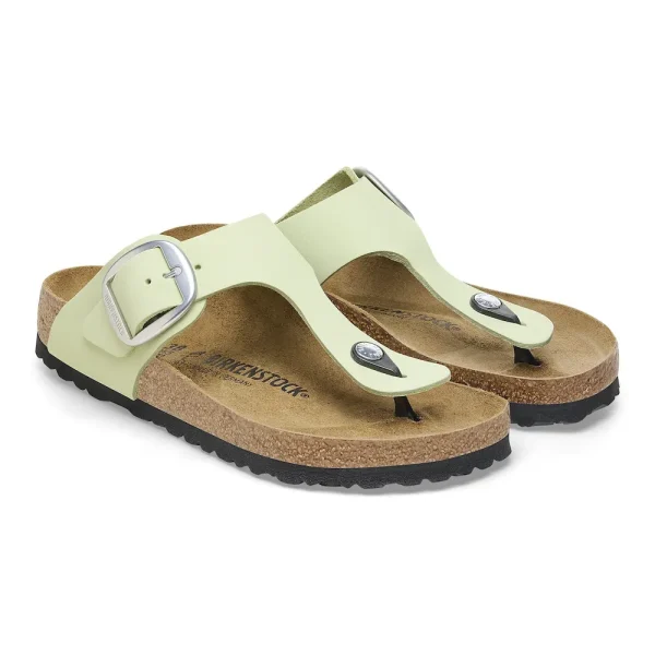 Gizeh Big Buckle Nubuck Leather Faded Lime - Image 6
