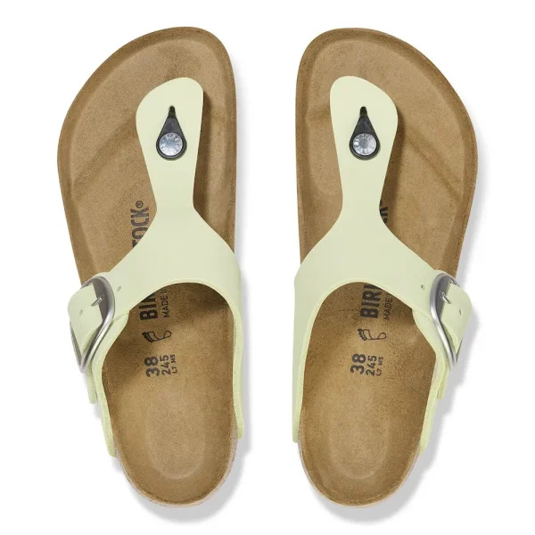 Gizeh Big Buckle Nubuck Leather Faded Lime - Image 5