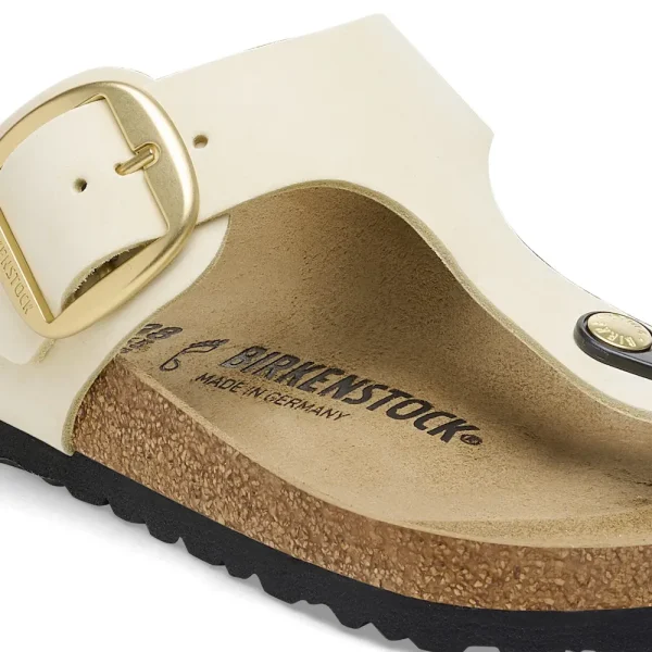 Gizeh Big Buckle Nubuck Leather Ecru - Image 8