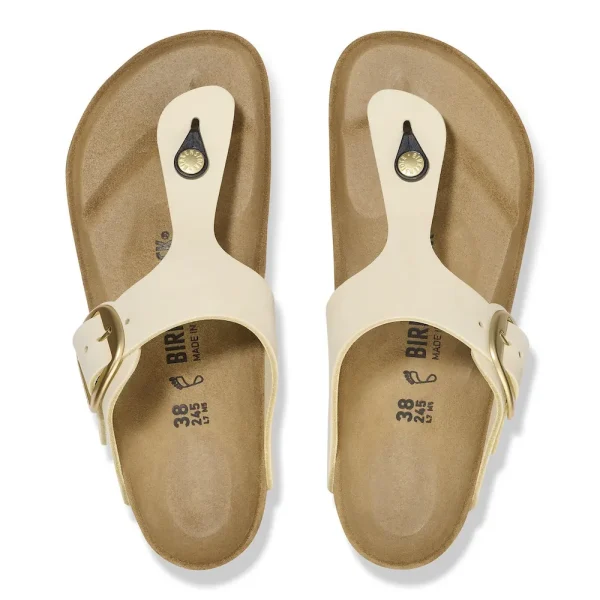 Gizeh Big Buckle Nubuck Leather Ecru - Image 5
