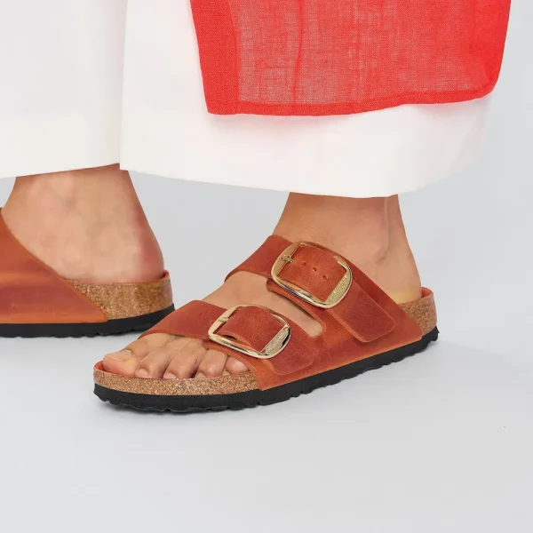 Arizona Big Buckle Oiled Leather Burnt Orange - Image 3