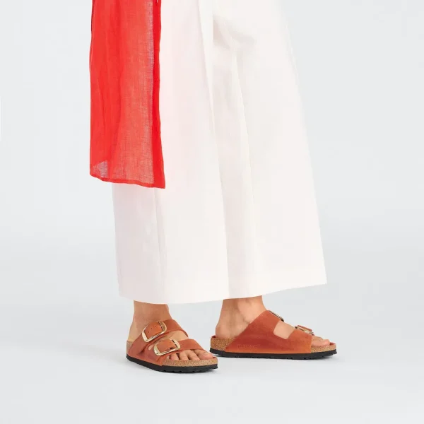 Arizona Big Buckle Oiled Leather Burnt Orange - Image 2