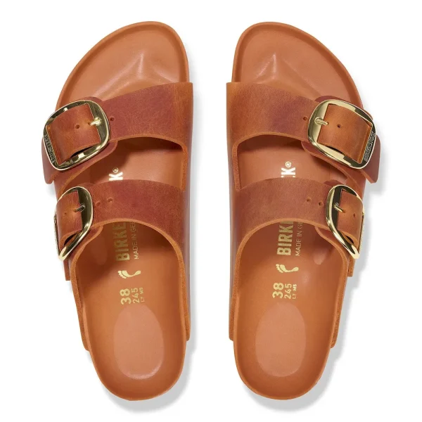 Arizona Big Buckle Oiled Leather Burnt Orange - Image 5
