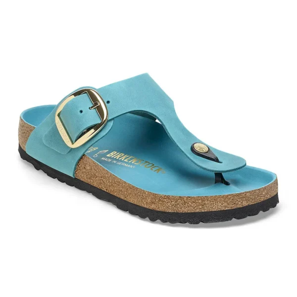 Gizeh Big Buckle Oiled Leather Biscay Bay