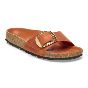 Madrid Big Buckle Oiled Leather Burnt Orange