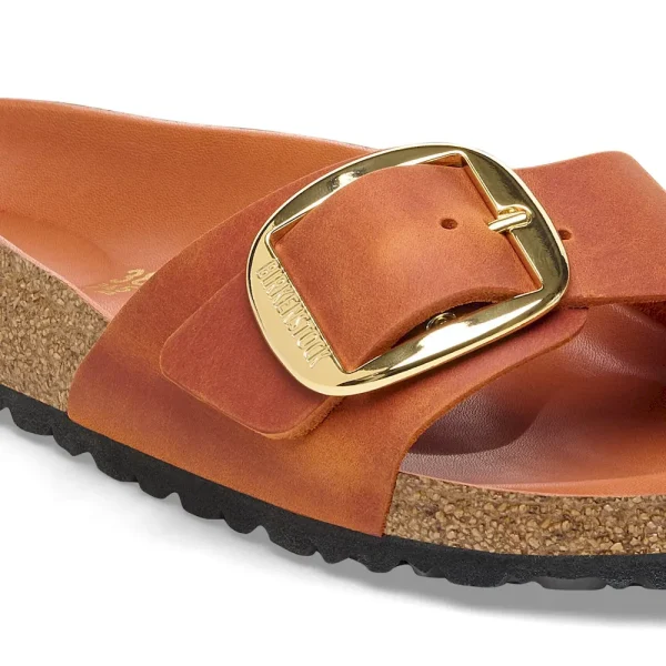 Madrid Big Buckle Oiled Leather Burnt Orange - Image 8