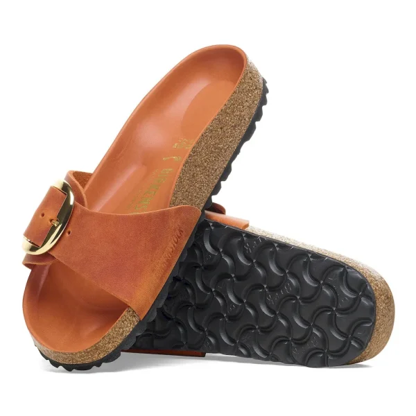 Madrid Big Buckle Oiled Leather Burnt Orange - Image 4