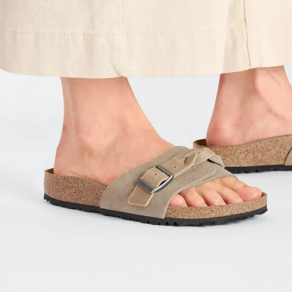 Oita Braided Suede Leather Taupe - Image 3