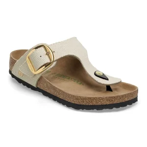 Gizeh Vegan Big Buckle Textile Canvas Eggshell