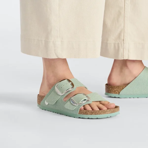 Arizona Vegan Big Buckle Textile Canvas Surf Green - Image 3