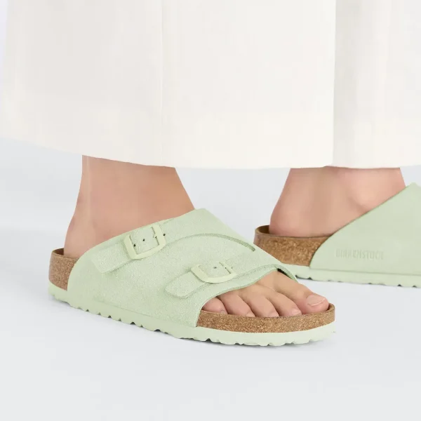 Zürich Suede Leather Faded Lime - Image 3