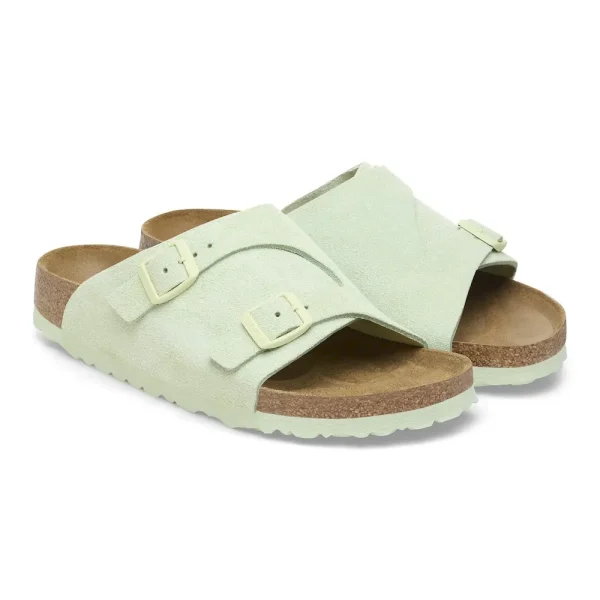 Zürich Suede Leather Faded Lime - Image 6