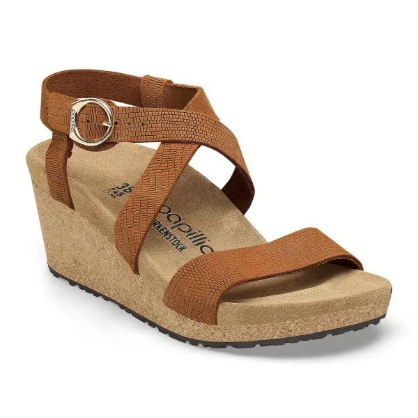 Sibyl Embossed Leather Burnt Orange