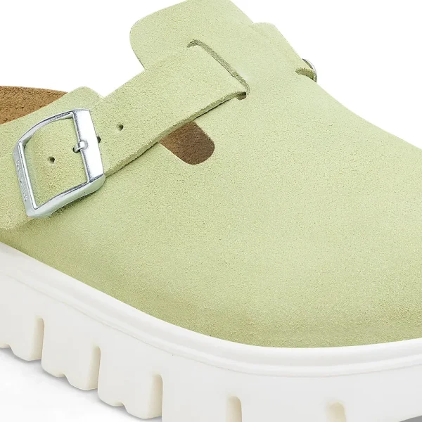 Boston Chunky Suede Leather Faded Lime - Image 6
