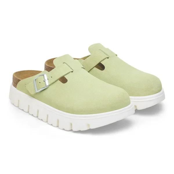 Boston Chunky Suede Leather Faded Lime - Image 4