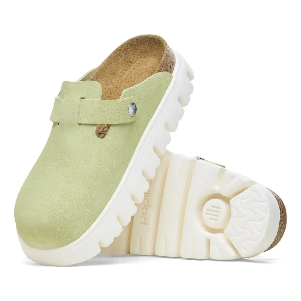 Boston Chunky Suede Leather Faded Lime - Image 2