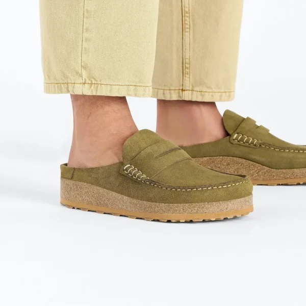 Naples Suede Leather Pine Green - Image 3