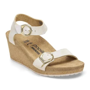 Soley Nubuck Leather Metallic Silver