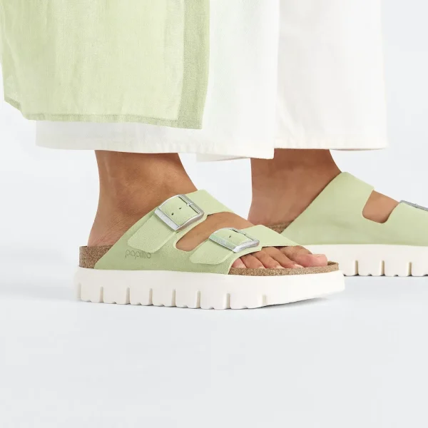 Arizona Chunky Suede Leather Faded Lime - Image 3