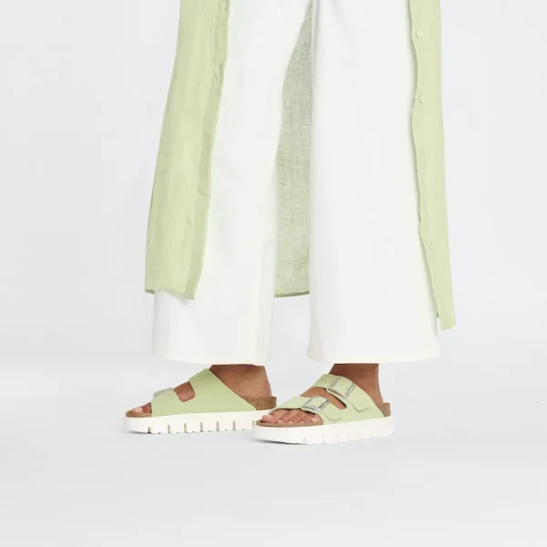 Arizona Chunky Suede Leather Faded Lime - Image 2