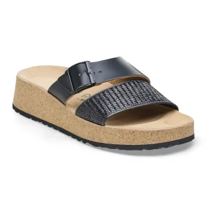 Almina Natural Leather-Synthetics Black