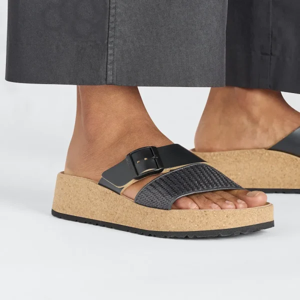 Almina Natural Leather-Synthetics Black - Image 3