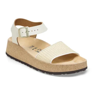 Glenda Natural Leather-Synthetics Natural/White