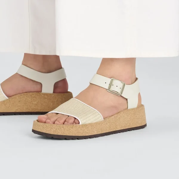 Glenda Natural Leather-Synthetics Natural/White - Image 3