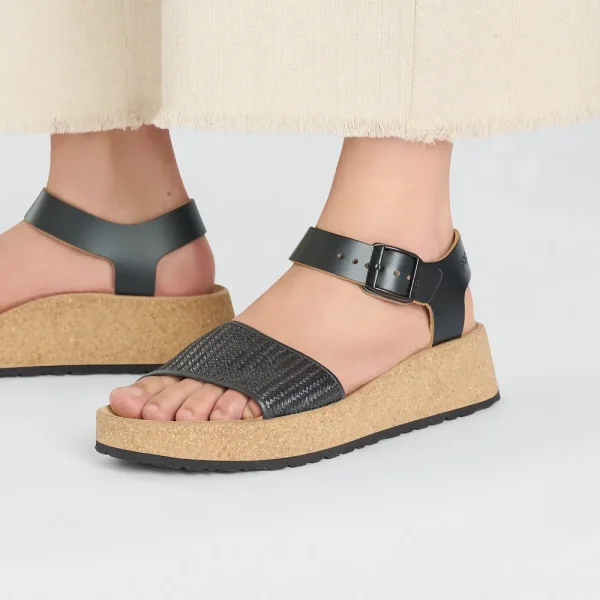 Glenda Natural Leather-Synthetics Black - Image 3