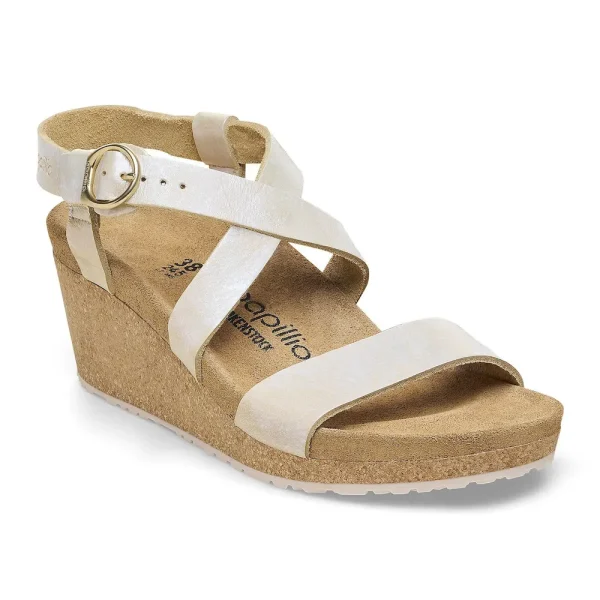 Sibyl Nubuck Leather Metallic Silver
