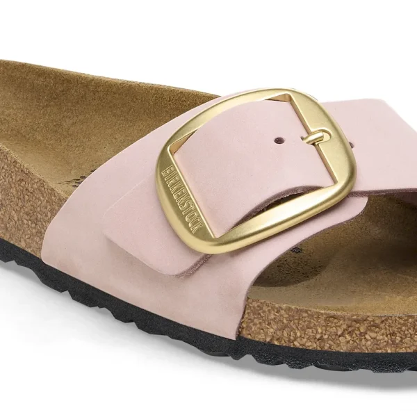 Madrid Big Buckle Nubuck Leather Soft Pink - Image 7