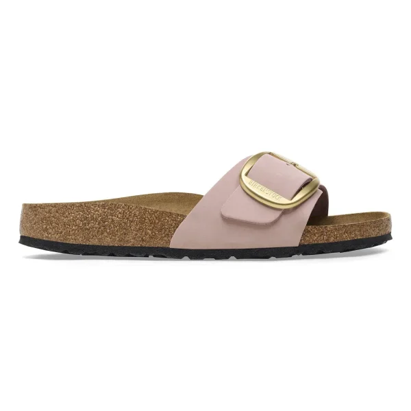 Madrid Big Buckle Nubuck Leather Soft Pink - Image 6